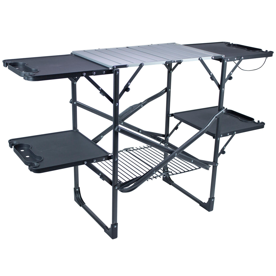 Heavy-Duty Camp Slim-Fold Cook Station - Choice 575 - Heat-Resistant Over-Fire Grill Rack for Camping - Default Title