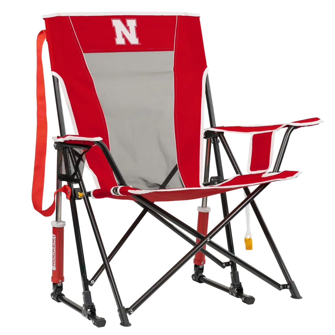 Heavy-Duty Freestyle College Comfort Pro Rocker - Nebraska Cornhuskers - Choice 161 - Heavy-Duty Kickback Rocker with Beverage Holder - Default Title