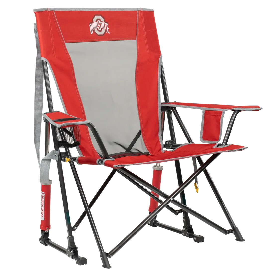 Heavy-Duty Freestyle College Comfort Pro Rocker - Ohio State Buckeyes - Choice 676 - Freestyle Rocker Portable Outdoor Folding Chair - Default Title