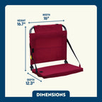 Compact Cushion BleacherBack - Choice 696 - Ergonomic Portable Stadium Seat for Sports Events Detail