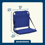 Compact Cushion BleacherBack - Choice 696 - Ergonomic Portable Stadium Seat for Sports Events Detail