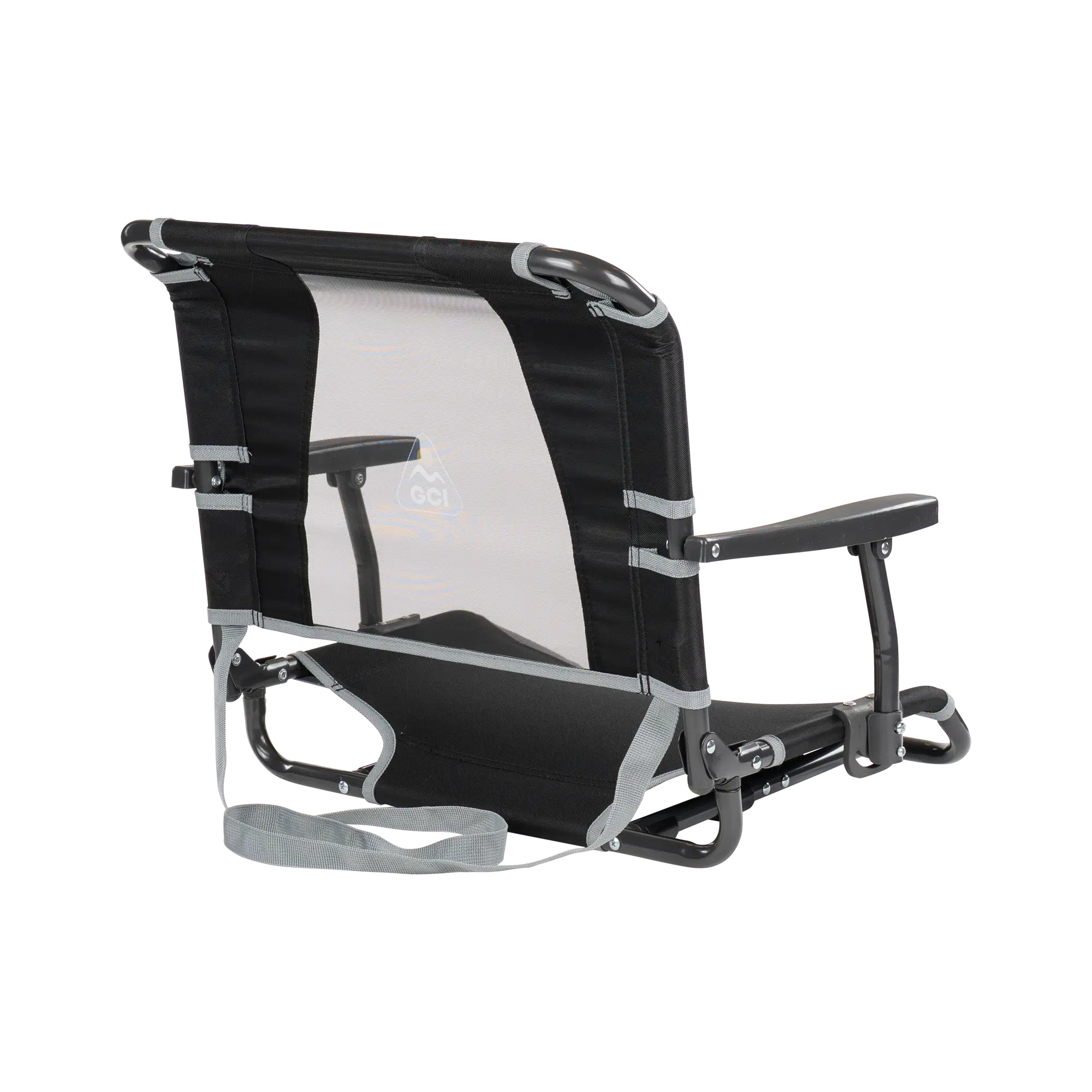 Ultra-Lightweight Big Comfort Stadium Chair with Armrests - Choice 465 - Lightweight Folding Bleacher Chair with Cushioning Detail
