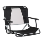 Ultra-Lightweight Big Comfort Stadium Chair with Armrests - Choice 465 - Lightweight Folding Bleacher Chair with Cushioning - Black
