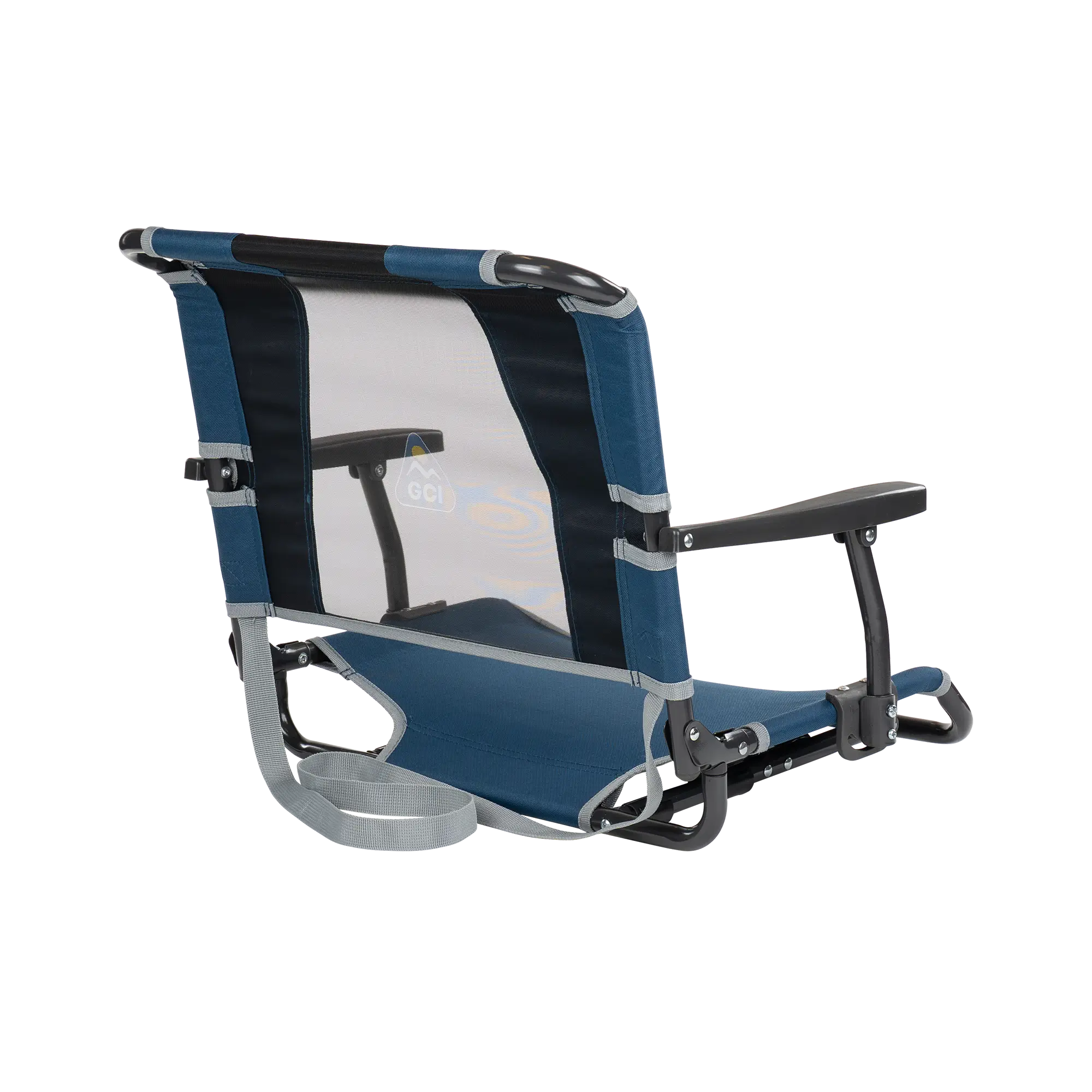 Ultra-Lightweight Big Comfort Stadium Chair with Armrests - Choice 465 - Lightweight Folding Bleacher Chair with Cushioning Detail