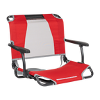 Ultra-Lightweight Big Comfort Stadium Chair with Armrests - Choice 465 - Lightweight Folding Bleacher Chair with Cushioning - Red