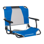Ultra-Lightweight Big Comfort Stadium Chair with Armrests - Choice 465 - Lightweight Folding Bleacher Chair with Cushioning - Royal Blue
