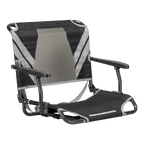 Ultra-Lightweight Big Comfort Stadium Chair with Armrests - Choice 465 - Lightweight Folding Bleacher Chair with Cushioning - Black/Gray