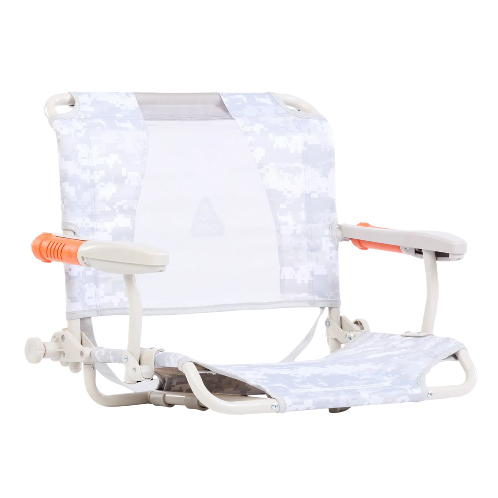 Luxury Camp Stadium Rock-Cliner - Choice 540 - RoadTrip Rocker Smooth Motion Camp Chair - Snow Camo
