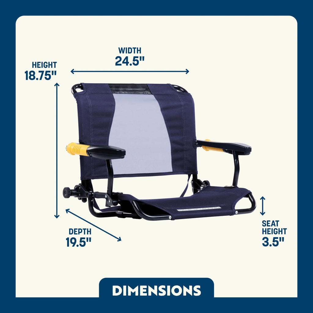 Luxury Camp Stadium Rock-Cliner - Choice 540 - RoadTrip Rocker Smooth Motion Camp Chair Detail