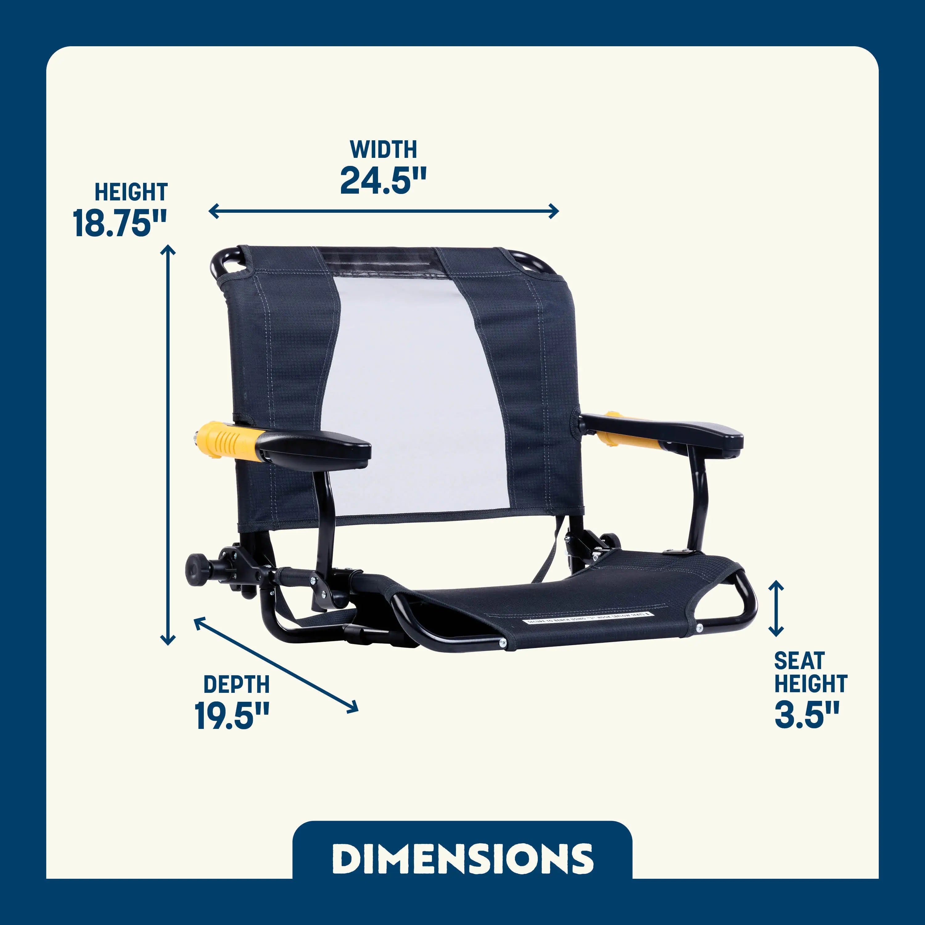 Luxury Camp Stadium Rock-Cliner - Choice 540 - RoadTrip Rocker Smooth Motion Camp Chair Detail