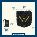 Secure-Hook College V Seat Inflatable Stadium Cushion - Iowa Hawkeyes - Choice 157 - Lightweight Folding Bleacher Chair with Cushioning Detail