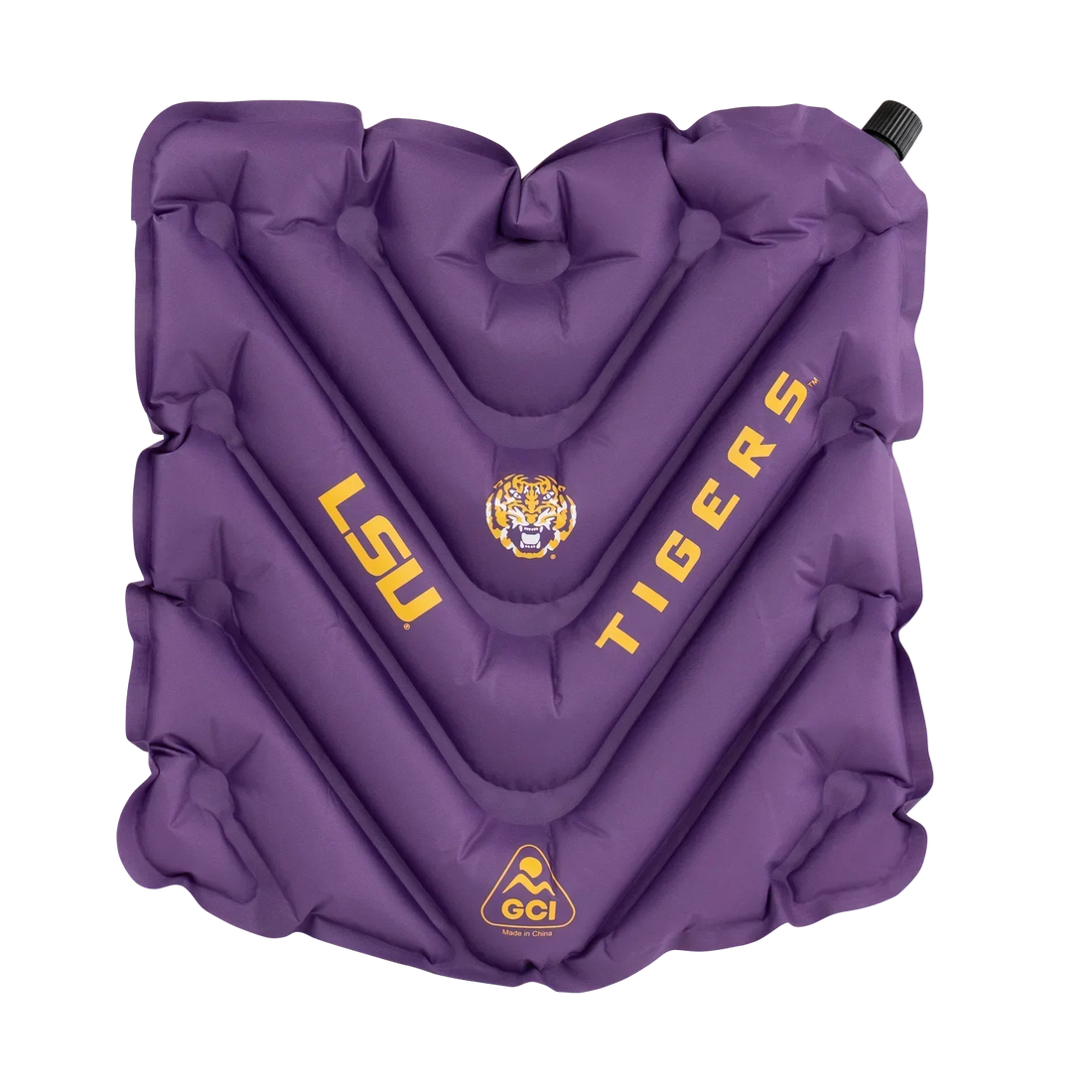 Secure-Hook College V Seat Inflatable Stadium Cushion - LSU Tigers - Choice 762 - Ergonomic Portable Stadium Seat for Sports Events - Default Title
