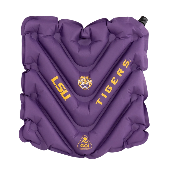 Secure-Hook College V Seat Inflatable Stadium Cushion - LSU Tigers - Choice 762 - Ergonomic Portable Stadium Seat for Sports Events - Default Title