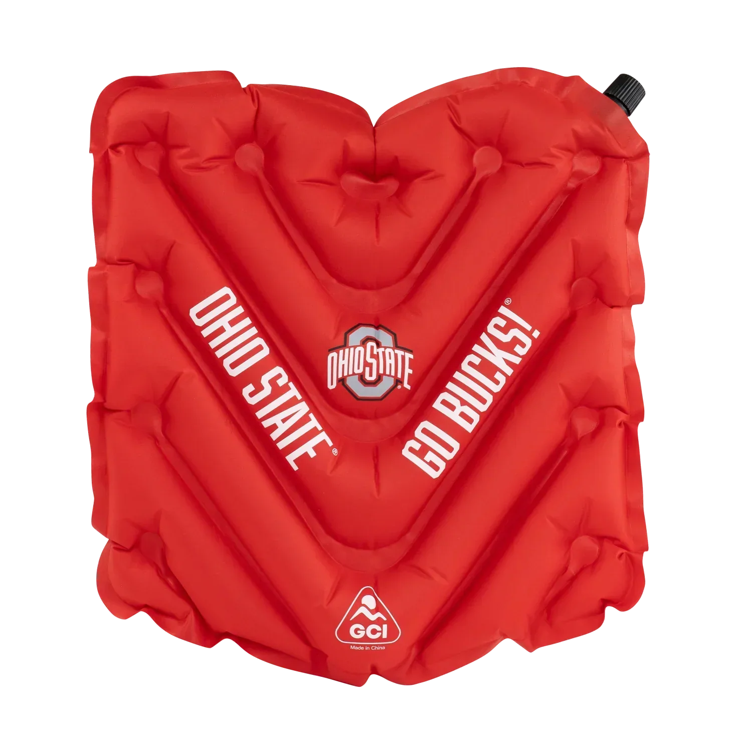 Ultra-Lightweight College V Seat Inflatable Stadium Cushion - Ohio State Buckeyes - Choice 778 - Bleacher-Friendly Stadium Chair with Back Support - Default Title