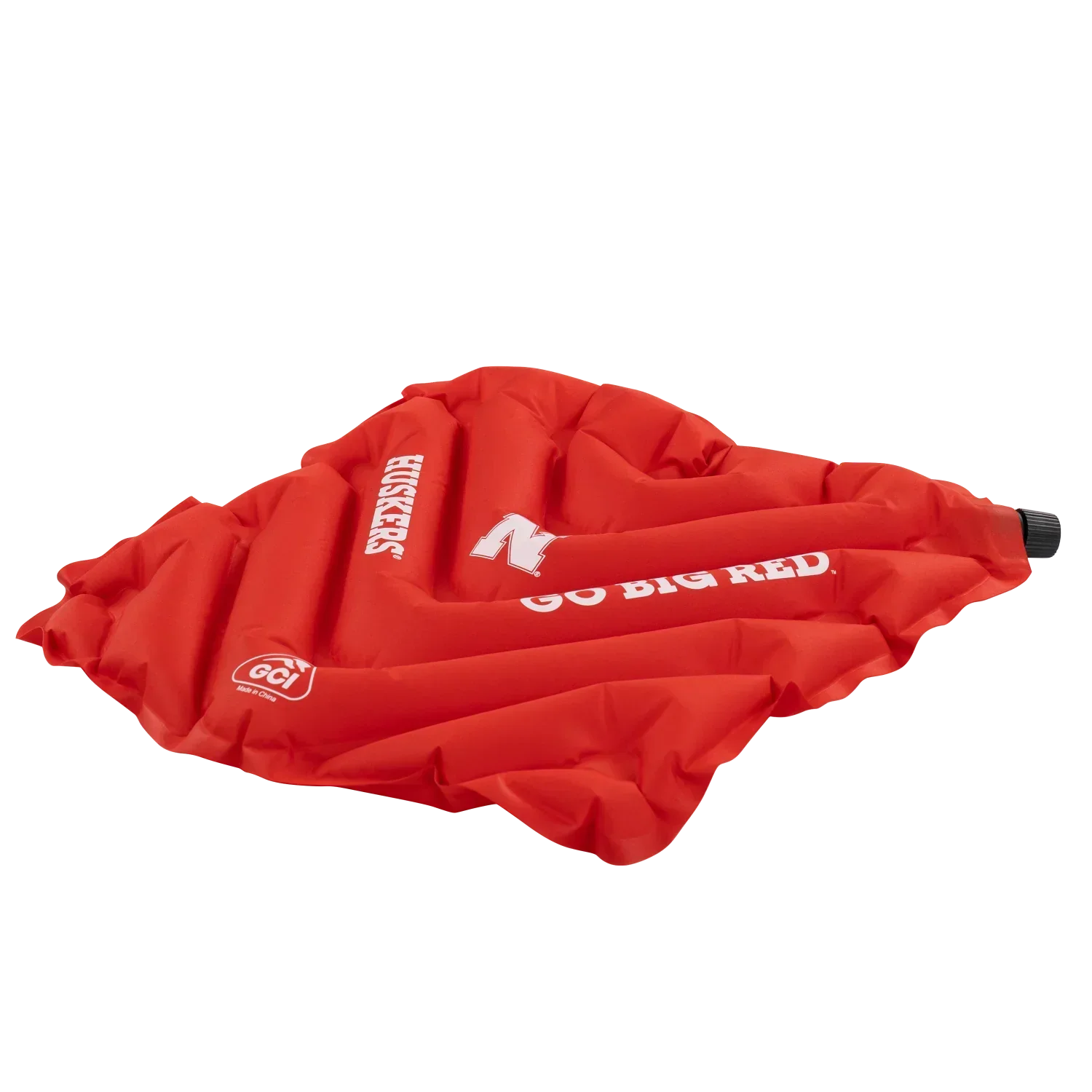 Bleacher-Friendly College V Seat Inflatable Stadium Cushion - Nebraska Cornhuskers - Choice 277 - Lightweight Folding Bleacher Chair with Cushioning Detail