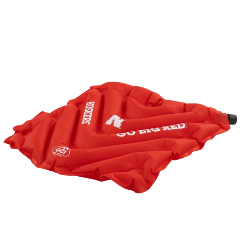 Bleacher-Friendly College V Seat Inflatable Stadium Cushion - Nebraska Cornhuskers - Choice 277 - Lightweight Folding Bleacher Chair with Cushioning Detail