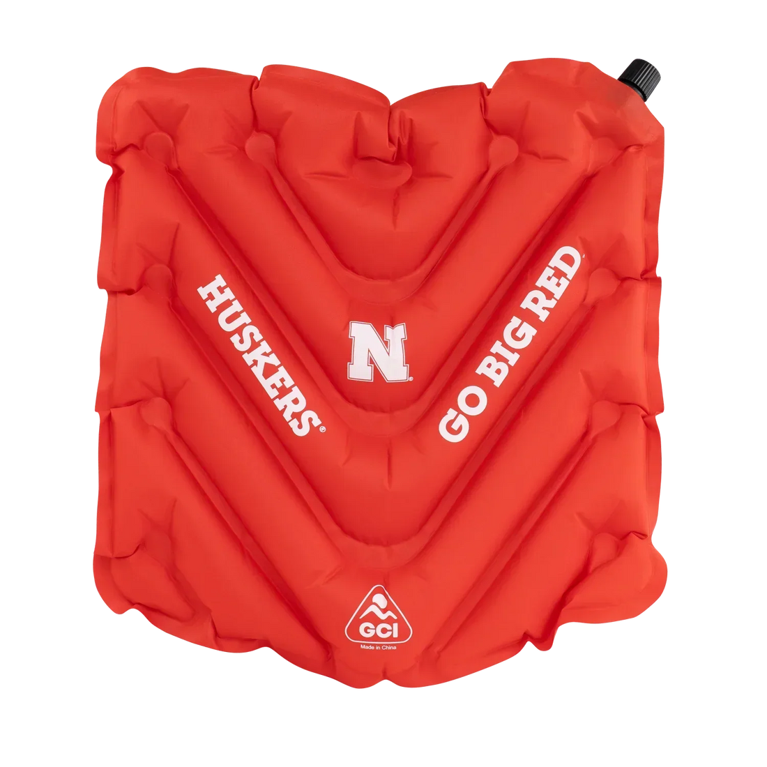 Bleacher-Friendly College V Seat Inflatable Stadium Cushion - Nebraska Cornhuskers - Choice 277 - Lightweight Folding Bleacher Chair with Cushioning - Default Title