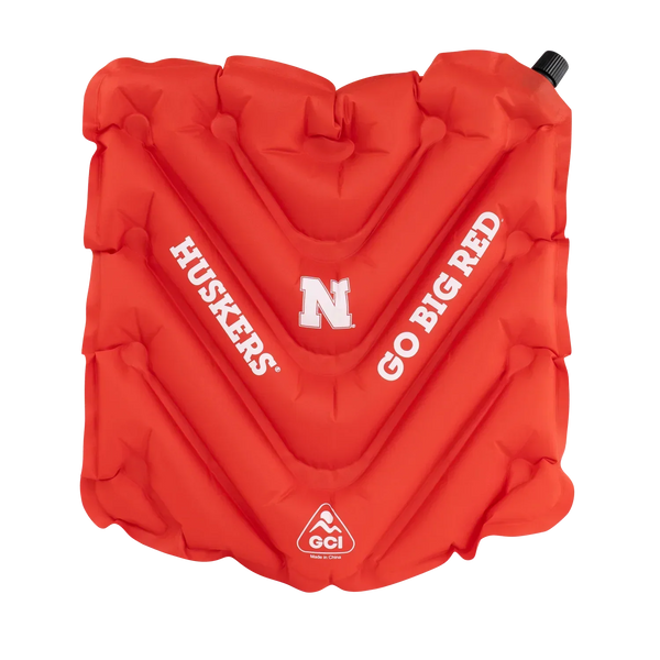 Bleacher-Friendly College V Seat Inflatable Stadium Cushion - Nebraska Cornhuskers - Choice 277 - Lightweight Folding Bleacher Chair with Cushioning - Default Title