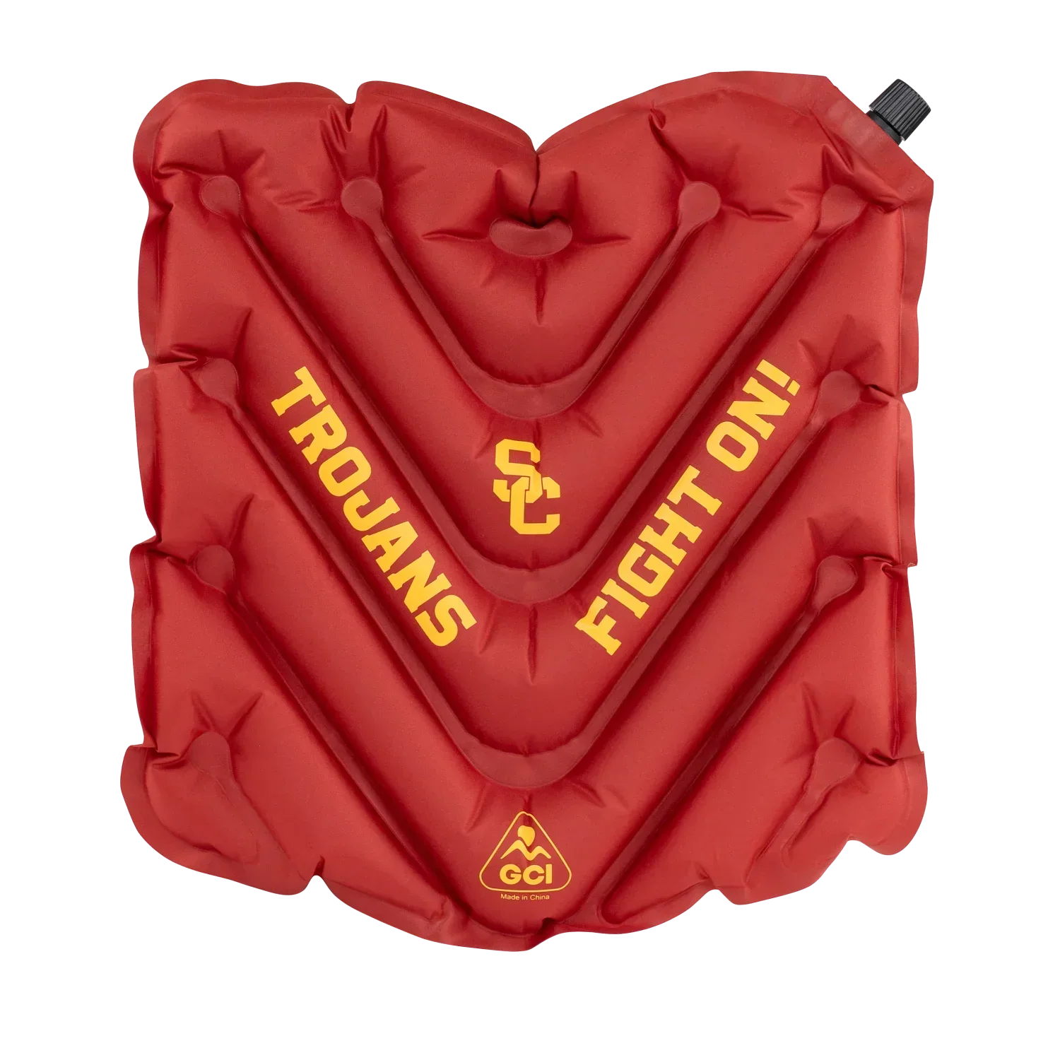 Ultra-Lightweight College V Seat Inflatable Stadium Cushion - USC Trojans - Choice 523 - Bleacher-Friendly Stadium Chair with Back Support - Default Title