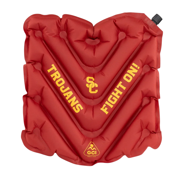 Ultra-Lightweight College V Seat Inflatable Stadium Cushion - USC Trojans - Choice 523 - Bleacher-Friendly Stadium Chair with Back Support - Default Title