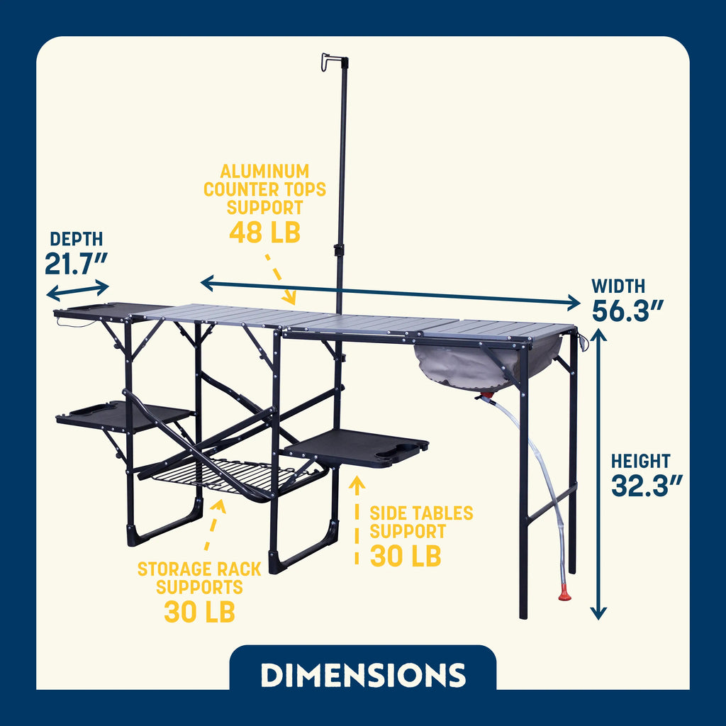 Stainless Steel BBQ Master Cook Station - Choice 171 - Heavy-Duty Stainless Steel Camp Cooking Gear Detail