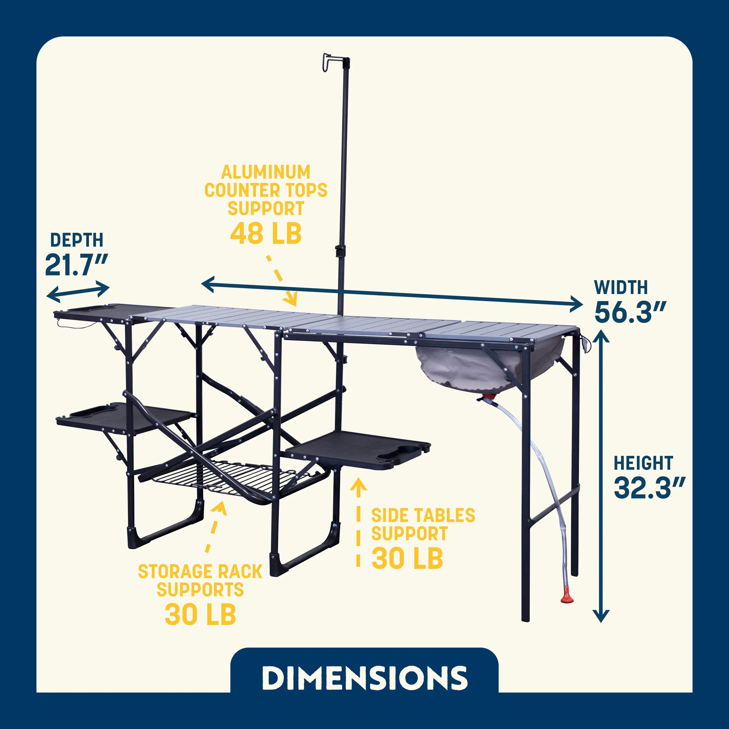 Stainless Steel BBQ Master Cook Station - Choice 171 - Heavy-Duty Stainless Steel Camp Cooking Gear Detail