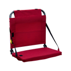 Compact Cushion BleacherBack - Choice 696 - Ergonomic Portable Stadium Seat for Sports Events - Red