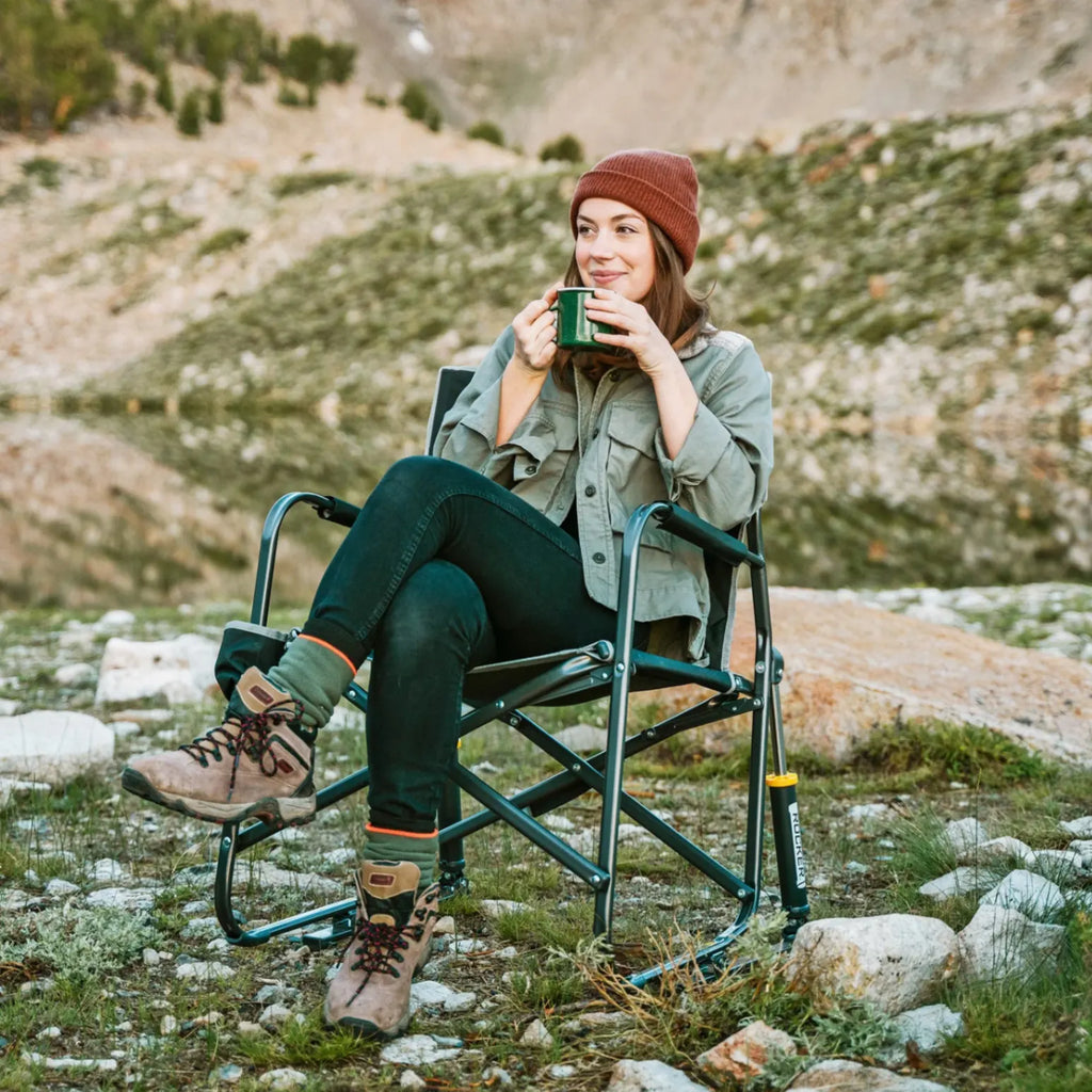 Patented Spring-Action Freestyle Rocker - Choice 711 - Patented Spring-Action Rocking Chair for Camping Detail