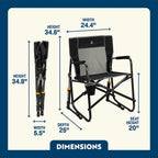 Patented Spring-Action Freestyle Rocker - Choice 711 - Patented Spring-Action Rocking Chair for Camping Detail