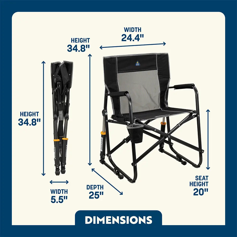 Patented Spring-Action Freestyle Rocker - Choice 711 - Patented Spring-Action Rocking Chair for Camping Detail