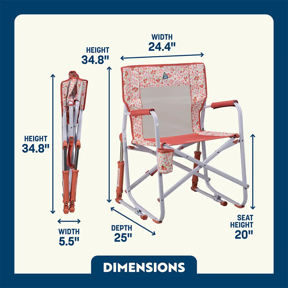 Patented Spring-Action Freestyle Rocker - Choice 711 - Patented Spring-Action Rocking Chair for Camping Detail