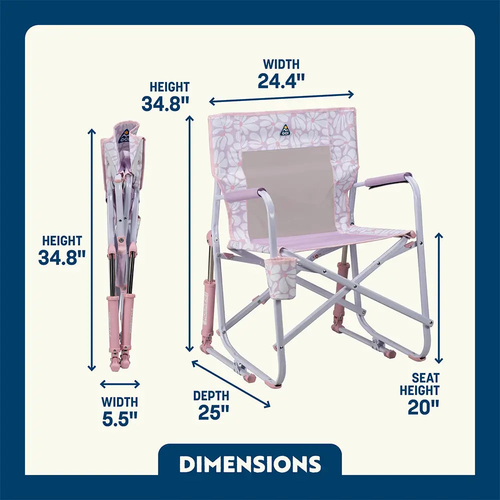 Patented Spring-Action Freestyle Rocker - Choice 711 - Patented Spring-Action Rocking Chair for Camping Detail