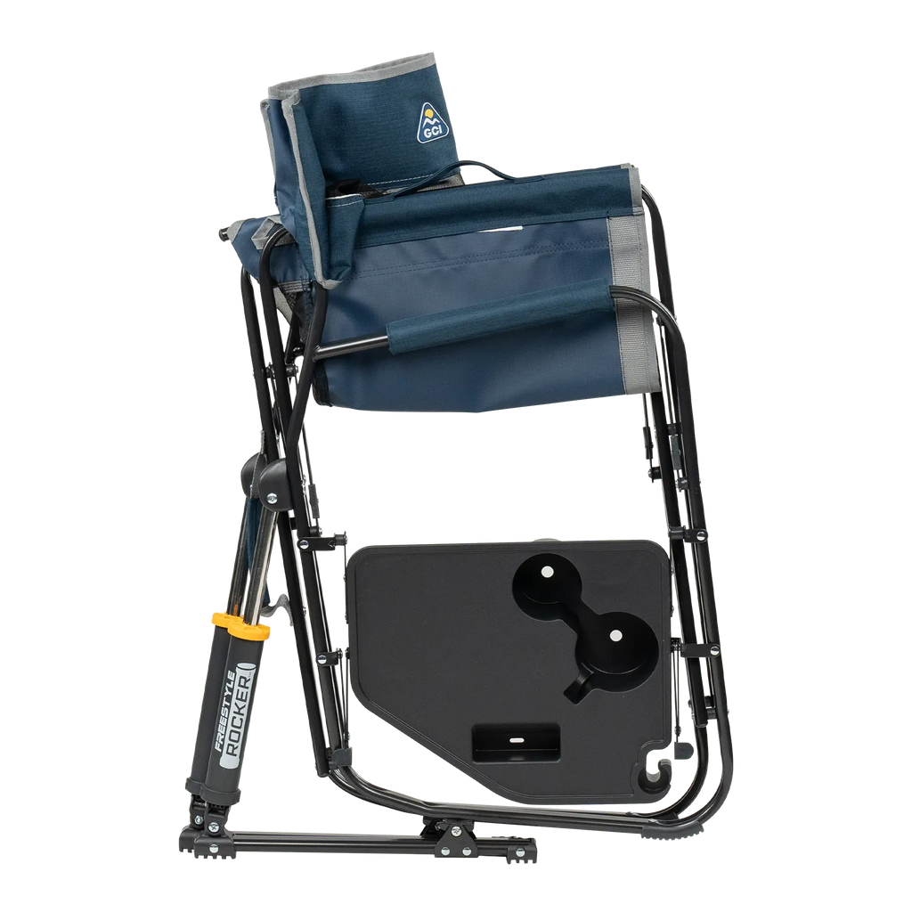 Premium All-Weather Freestyle Rocker with Side Table - Choice 853 - Freestyle Rocker Portable Outdoor Folding Chair Detail