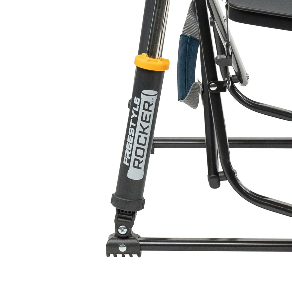 Premium All-Weather Freestyle Rocker with Side Table - Choice 853 - Freestyle Rocker Portable Outdoor Folding Chair Detail