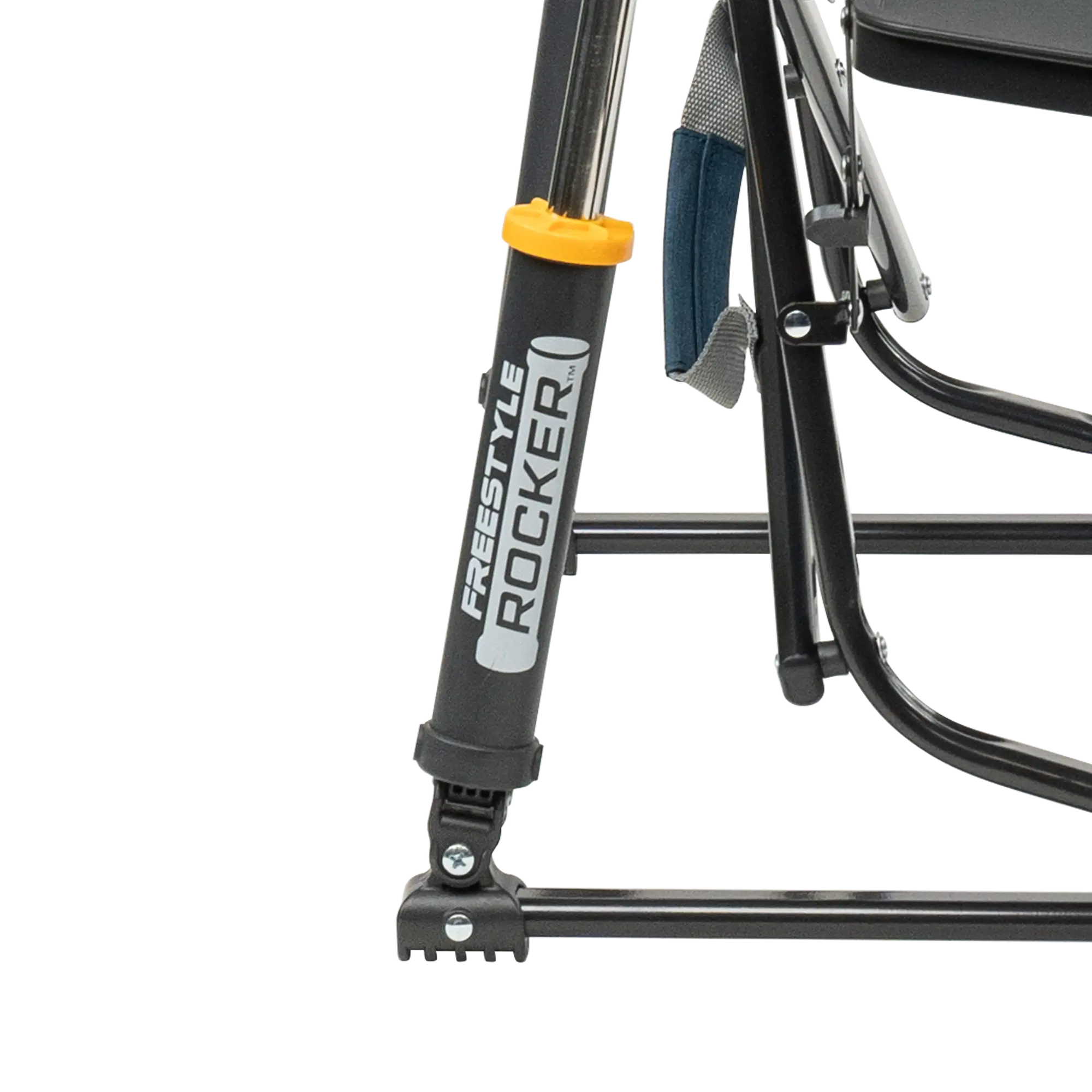 Premium All-Weather Freestyle Rocker with Side Table - Choice 853 - Freestyle Rocker Portable Outdoor Folding Chair Detail