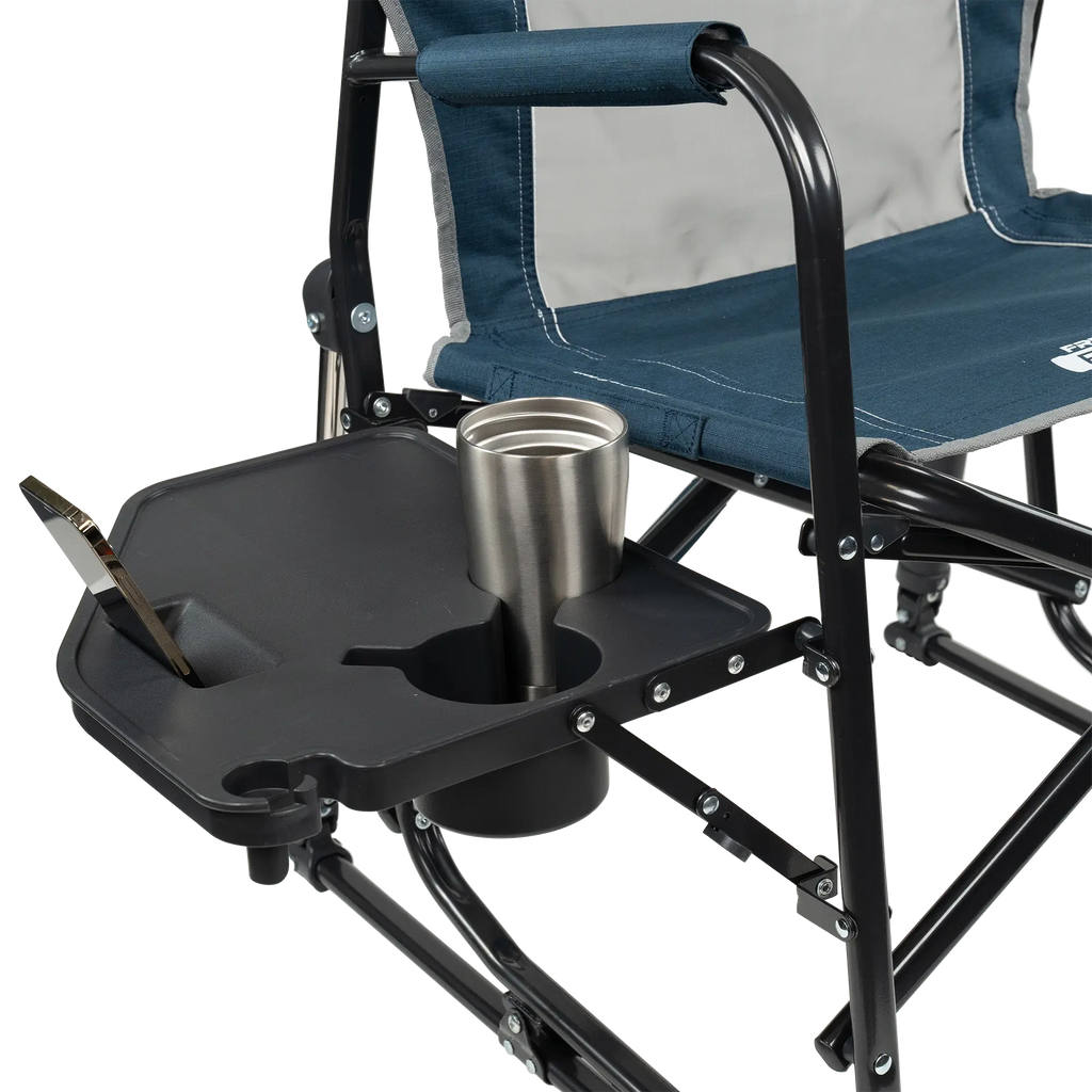 Premium All-Weather Freestyle Rocker with Side Table - Choice 853 - Freestyle Rocker Portable Outdoor Folding Chair Detail