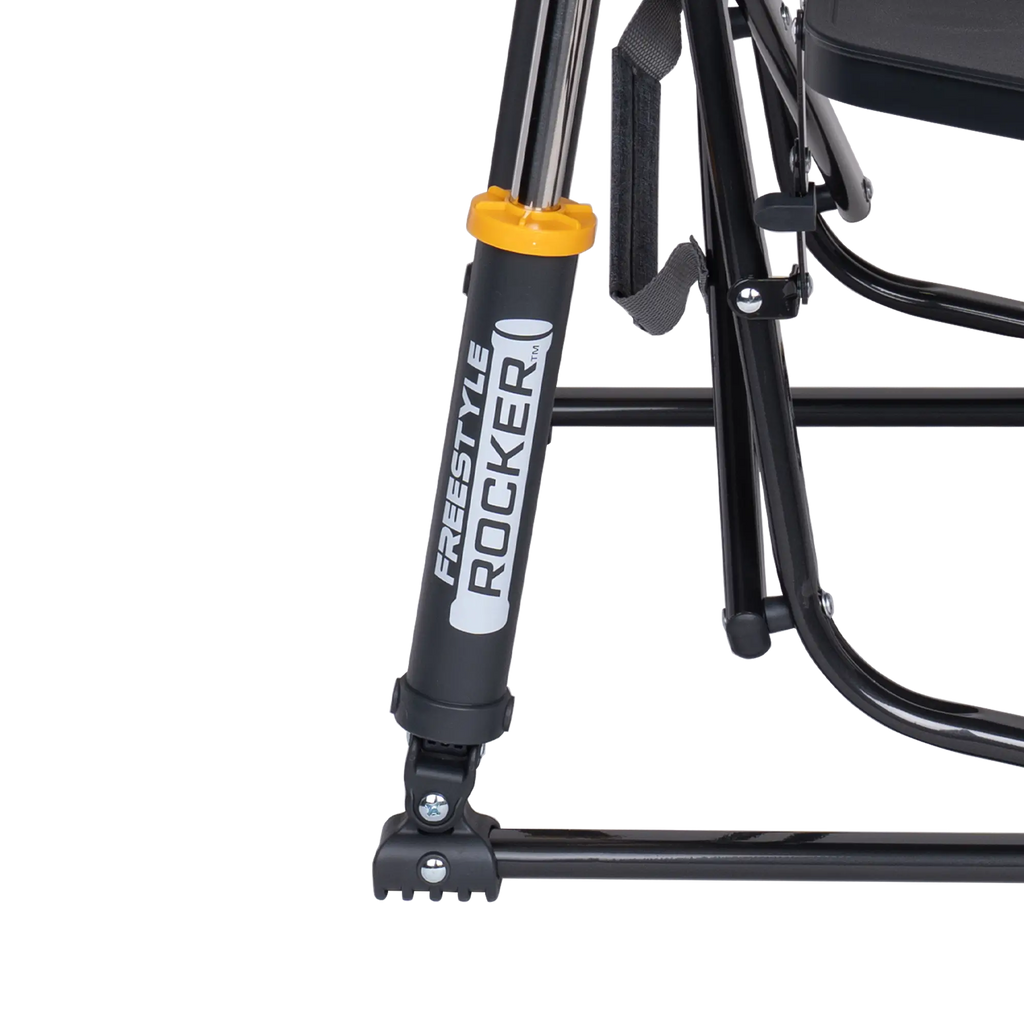 Premium All-Weather Freestyle Rocker with Side Table - Choice 853 - Freestyle Rocker Portable Outdoor Folding Chair Detail