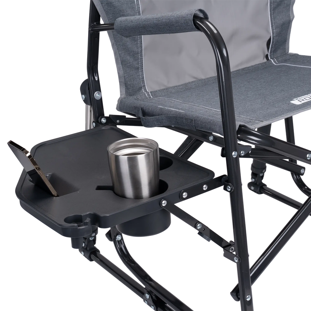 Premium All-Weather Freestyle Rocker with Side Table - Choice 853 - Freestyle Rocker Portable Outdoor Folding Chair Detail