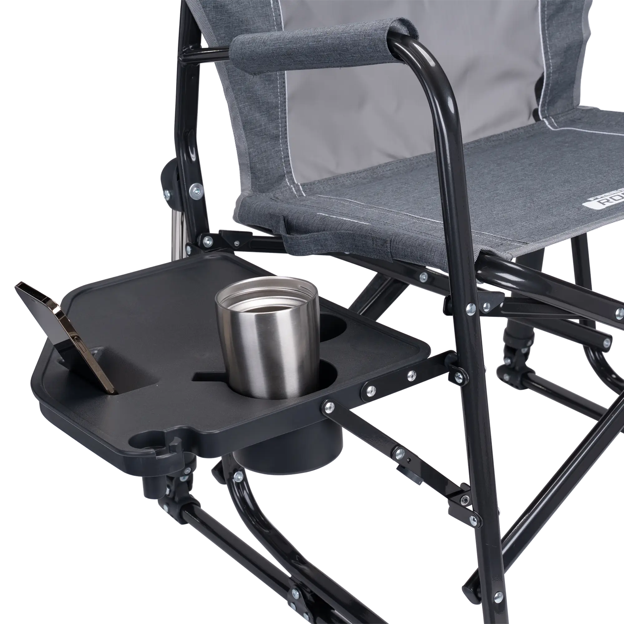 Premium All-Weather Freestyle Rocker with Side Table - Choice 853 - Freestyle Rocker Portable Outdoor Folding Chair Detail