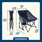 Smooth Motion Pod Rocker - Choice 933 - RoadTrip Rocker Smooth Motion Camp Chair Detail