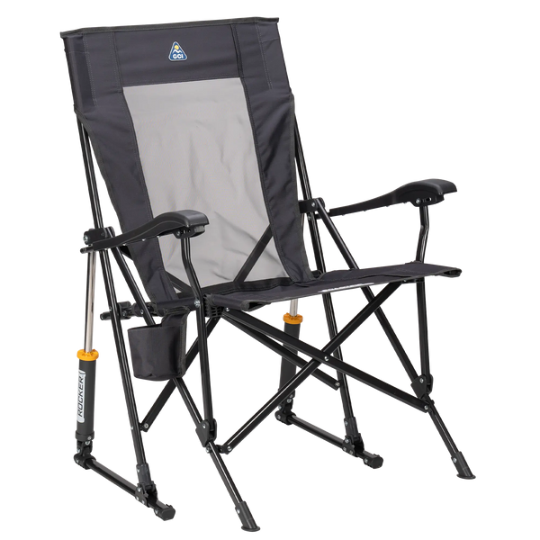 Heavy-Duty Freestyle RoadTrip Rocker - Choice 855 - Freestyle Rocker Portable Outdoor Folding Chair - Dark Charcoal