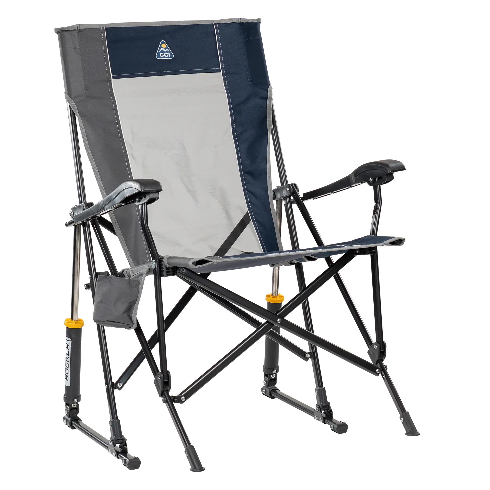 Heavy-Duty Freestyle RoadTrip Rocker - Choice 855 - Freestyle Rocker Portable Outdoor Folding Chair - Indigo