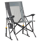 Heavy-Duty Freestyle RoadTrip Rocker - Choice 855 - Freestyle Rocker Portable Outdoor Folding Chair - Mercury Gray