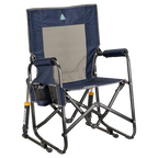 Patented Spring-Action Stowaway Rocker - Choice 794 - Patented Spring-Action Rocking Chair for Camping - Navy Topo