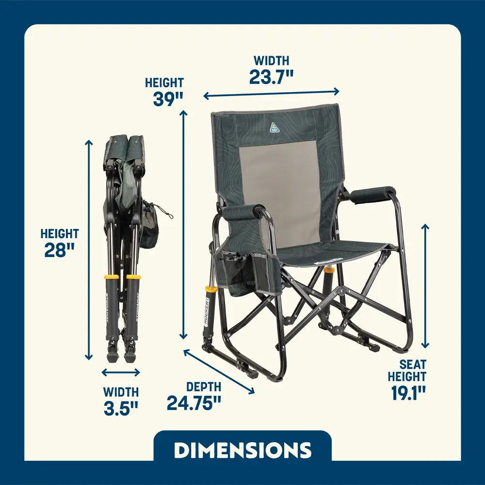 Patented Spring-Action Stowaway Rocker - Choice 794 - Patented Spring-Action Rocking Chair for Camping Detail