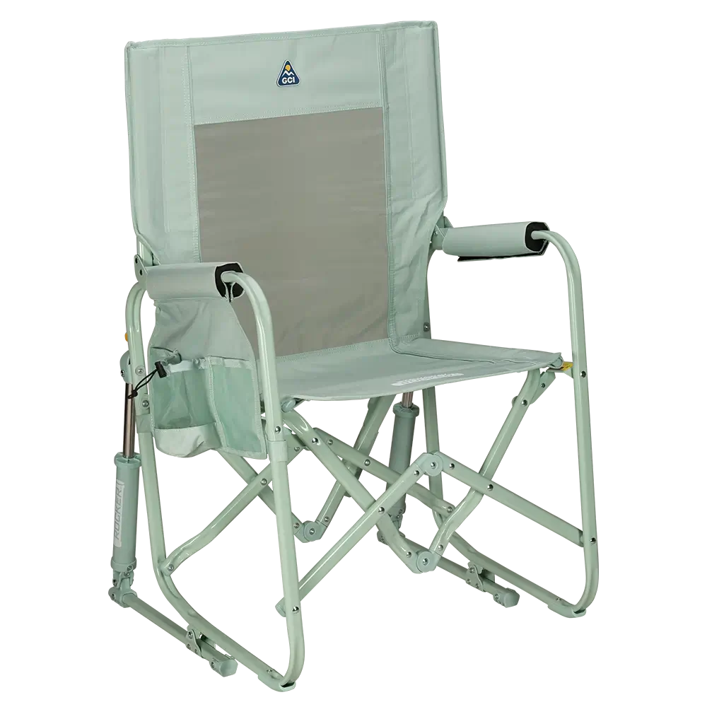 Patented Spring-Action Stowaway Rocker - Choice 794 - Patented Spring-Action Rocking Chair for Camping - Pastel Green