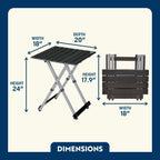Multi-Functional Cook Compact Camp Table 20 - Choice 513 - Slim-Fold Outdoor Cook Station with Storage Shelves Detail