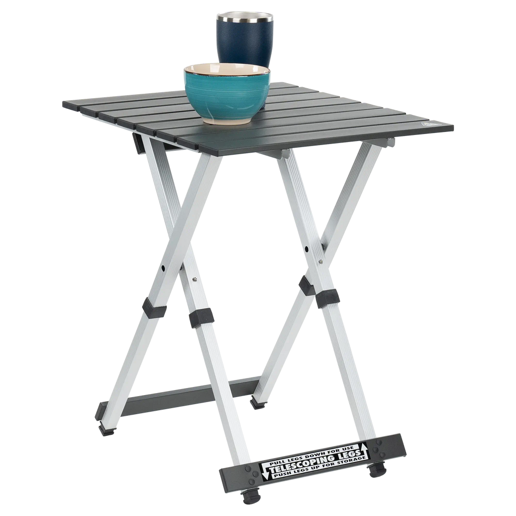 Multi-Functional Cook Compact Camp Table 20 - Choice 513 - Slim-Fold Outdoor Cook Station with Storage Shelves Detail