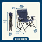 Luxury Camp Kickback Rocker - Choice 345 - Freestyle Rocker Portable Outdoor Folding Chair Detail