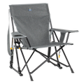 Luxury Camp Kickback Rocker - Choice 345 - Freestyle Rocker Portable Outdoor Folding Chair - Heathered Pewter